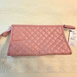 NWT Vera Bradley Rose Quartz Trapeze Cosmetic Bag